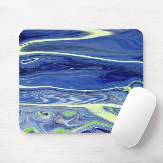 Blau und GreenLiquid Abstrakt Mousepad (Mit Mouse)