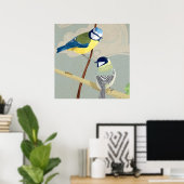 Blau und Große Titte Poster (Heimbüro)