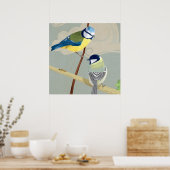 Blau und Große Titte Poster (Küche)