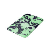 Blau und Grün Abstrakt Badematte (Schrägansicht)