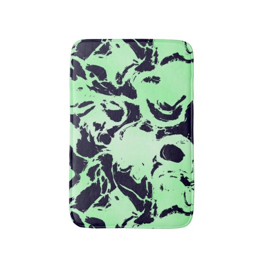 Blau und Grün Abstrakt Badematte (Vorderseite Vertikal)