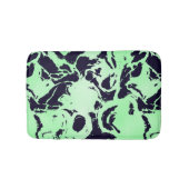 Blau und Grün Abstrakt Badematte (Vorderseite)