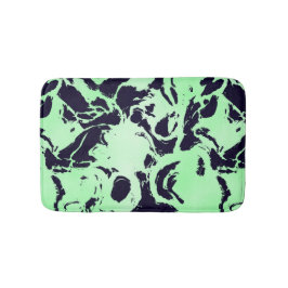 Blau und Grün Abstrakt Badematte