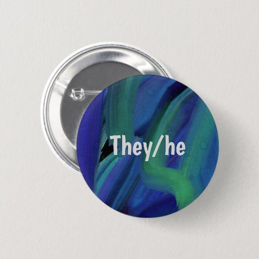 Blau und grün färben sie bzw. den Pronoun-Hintern Button (Vorne & Hinten)