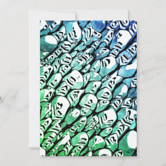 Blau und Grün Feiertagskarte