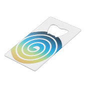 BLAU UND GRÜN GELDBEUTEL FLASCHENÖFFNER (Vorderseite Schrägansicht)