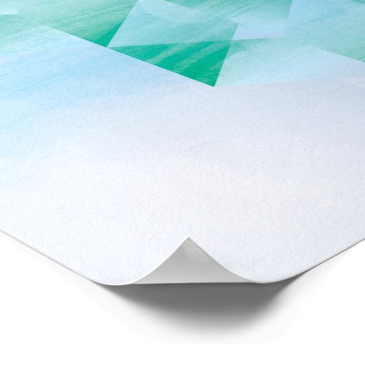 Blau und grün geometrisch poster (Ecke)