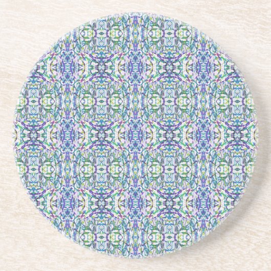 Blau und grün geometrisch sandstein untersetzer (Vorne)