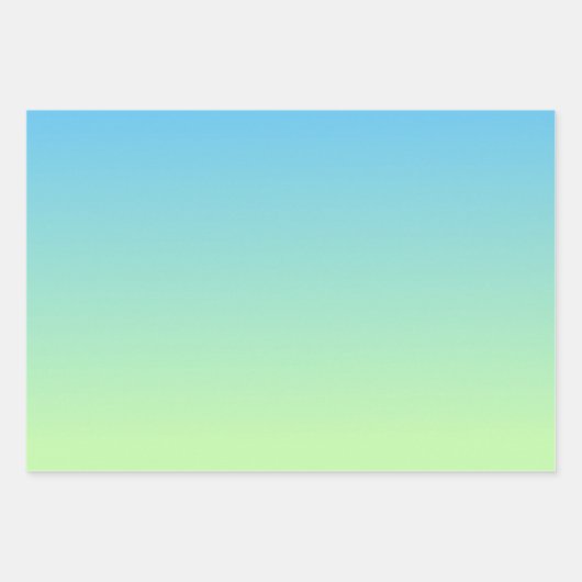 Blau und Grün Geschenkpapier Set (Vorderseite 2)