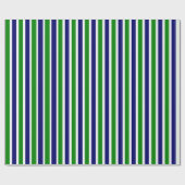 blau und grün gestreift geschenkpapier (Flach)