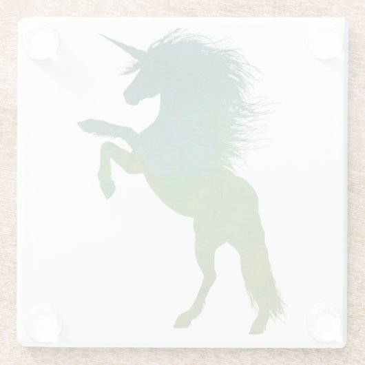 Blau und Grün Glasuntersetzer (Rückseite)