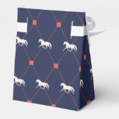 Blau und Grün Harleqiun Trotting Horse Pattern Geschenkschachtel (Rückseite)