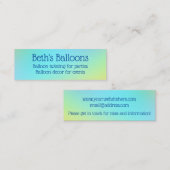 Blau und grün - individuell anpassbar mini visitenkarte (Vorne/Hinten)