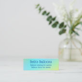 Blau und grün - individuell anpassbar mini visitenkarte (Stehend Vorderseite)