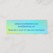 Blau und grün - individuell anpassbar mini visitenkarte (Rückseite)