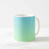 Blau und Grün Kaffeetasse (VorderseiteRechts)