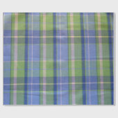 Blau und grün kariert geschenkpapier (Flach)