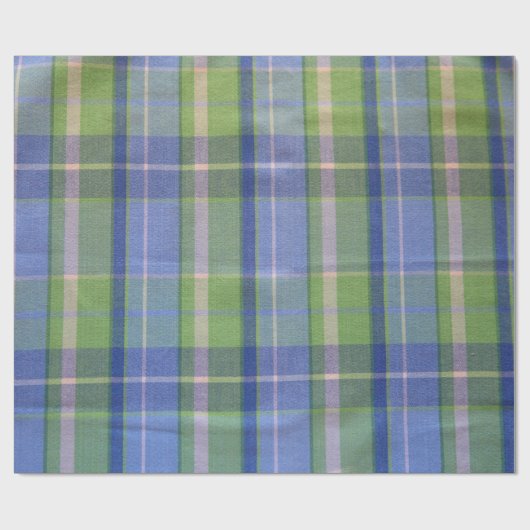 Blau und grün kariert geschenkpapier (Flach)