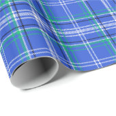 Blau und Grün Kariert Geschenkpapier (Rolleneckpunkt)