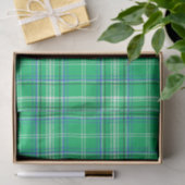 Blau und Grün Kariert Seidenpapier (Geschenk)