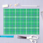Blau und Grün Kariert Seidenpapier (Handwerk)