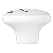 Blau und Grün Keramikknauf (Seitenansicht)