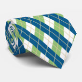 Blau und Grün Krawatte (Gerollt)