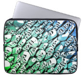 Blau und Grün Laptopschutzhülle (Vorderseite)