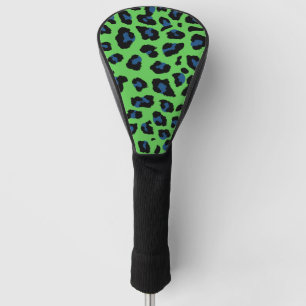 Blau und Grün Leopardenprint Golf Headcover