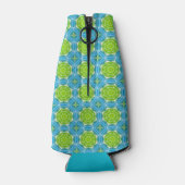 Blau und Grün-Mandala-Muster Flaschenkühler (Rückseite)