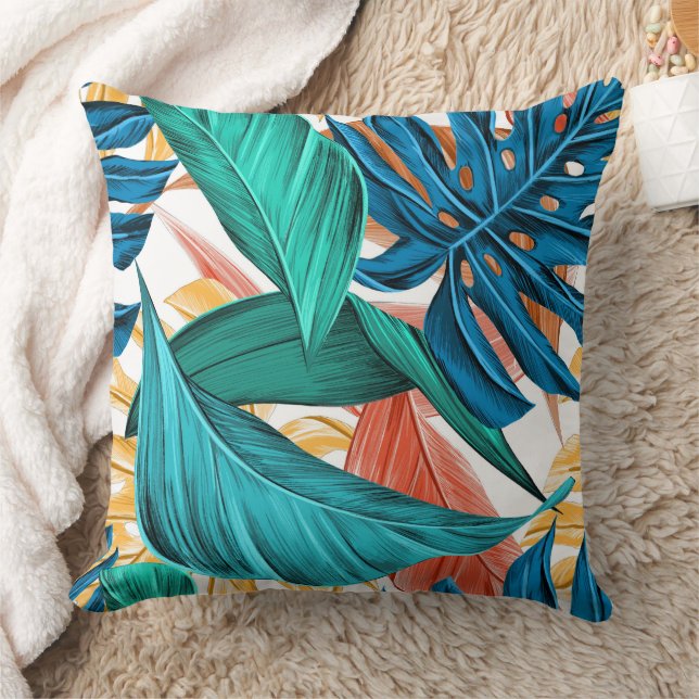 Blau und grün Modernes, modernes Muster für Heckfl Kissen (Decke)