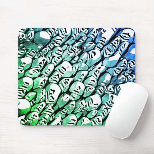 Blau und Grün Mousepad (Mit Mouse)