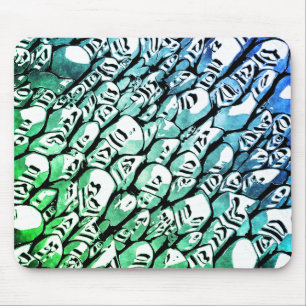 Blau und Grün Mousepad