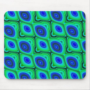 blau und grün mousepad