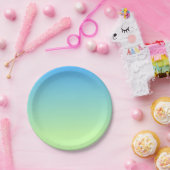 Blau und Grün Pappteller (Party)