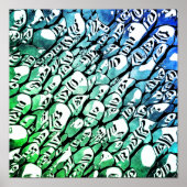 Blau und Grün Poster (Vorne)