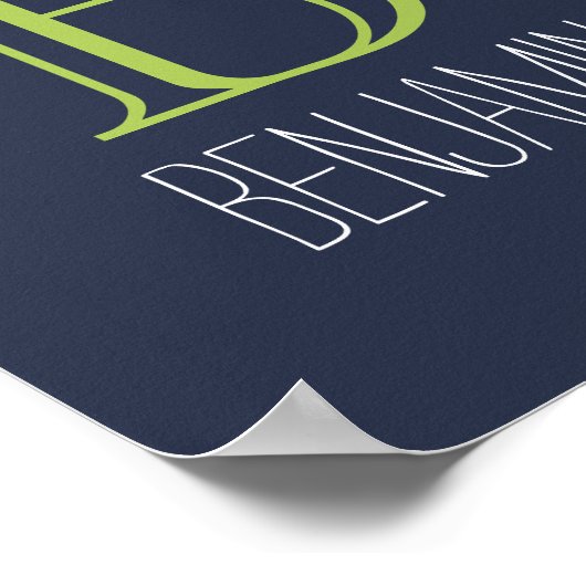 Blau und Grün Poster (Ecke)