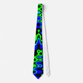 Blau und Grün Psychedelisch Neck Tie Krawatte