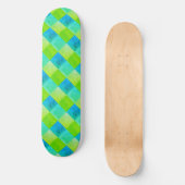 Blau und grün rustikal Cool Skateboard (Vorderseite)