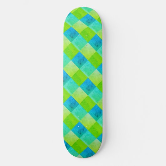 Blau und grün rustikal Cool Skateboard (Vorderseite)