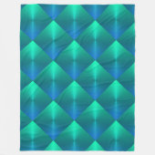 Blau und Grün schimmern blockiert Krawatte Fleecedecke (Vorderseite)