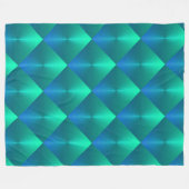 Blau und Grün schimmern blockiert Krawatte Fleecedecke (Vorderseite (Horizontal))
