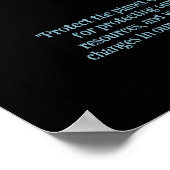 Blau und Grün SCHÜTZEN DER PLANETEN, ERDE Kunst GE Poster (Ecke)