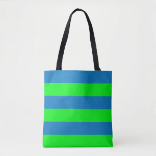 Blau und Grün Streifen Design Tasche