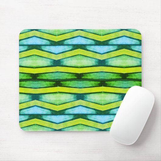 "Blau und grün - Zickzack Mauspad (Mit Mouse)