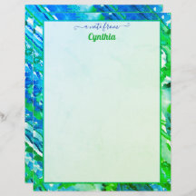 Blau- und grüne Abstrakte Wasserfarbe für Drucker