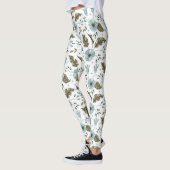 Blau und grüne Blumen Leggings (Links)