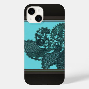 Blau und grüner Bohemian Paisley Case-Mate iPhone 14 Hülle
