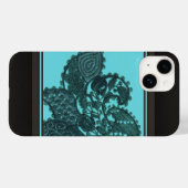 Blau und grüner Bohemian Paisley Case-Mate iPhone Hülle (Rückseite (Horizontal))