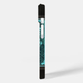 Blau und grüner Bohemian Paisley Case-Mate iPhone Hülle (Rückseite / Links)